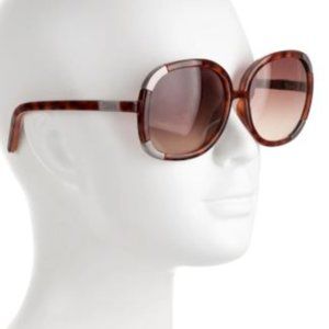 CHLOÉ Gradient Oversize Tortoise Sunglasses & Case